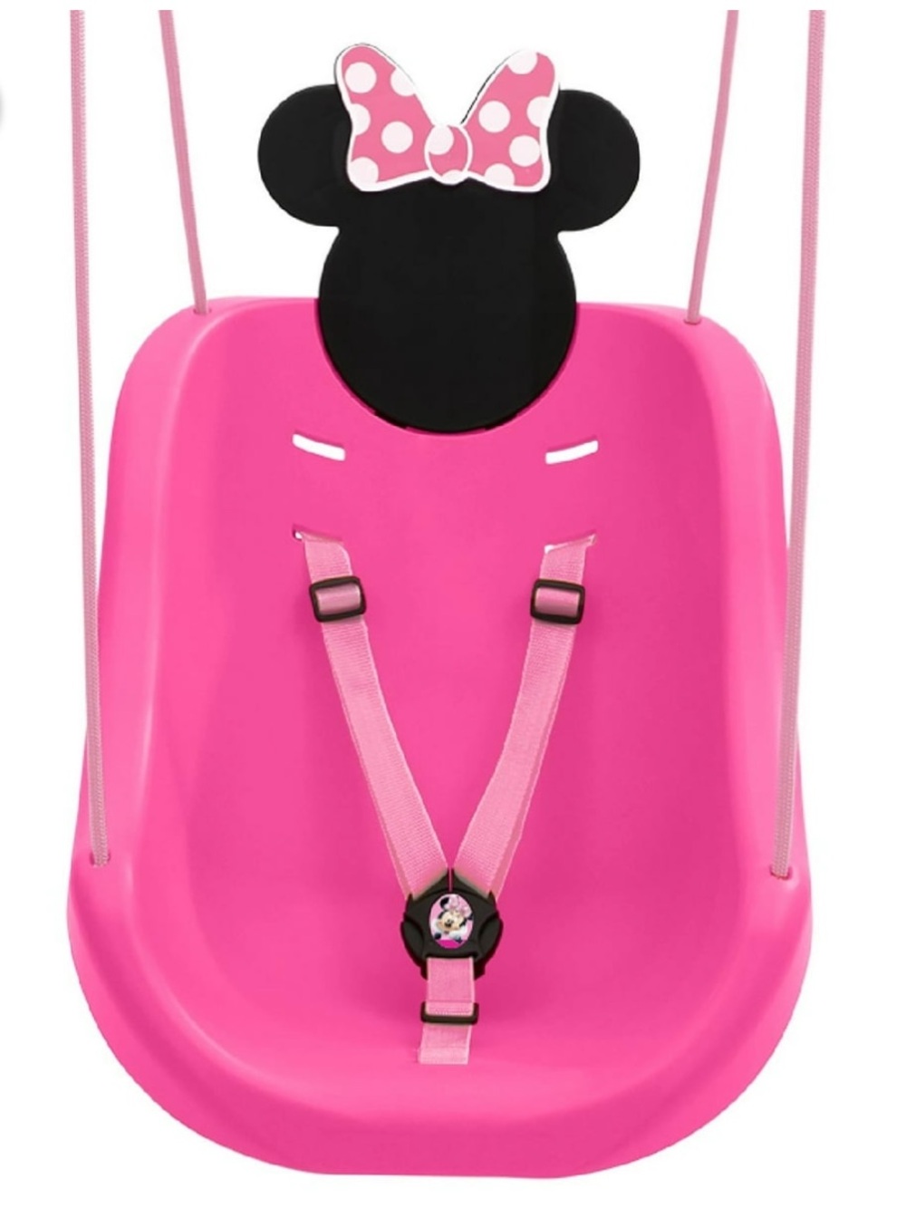 Disney Pink Minnie Mouse Infant Bucket Swing with Safety Harness